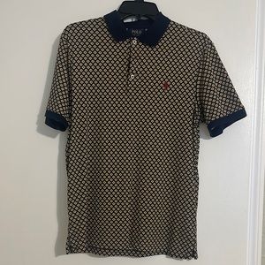 Polo by Ralph Lauren Navy Patterned Men's Shirt